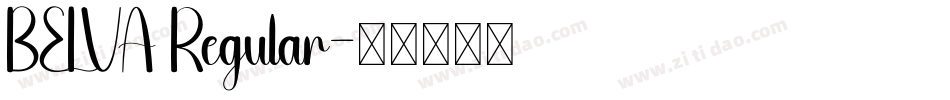 BELVA Regular字体转换